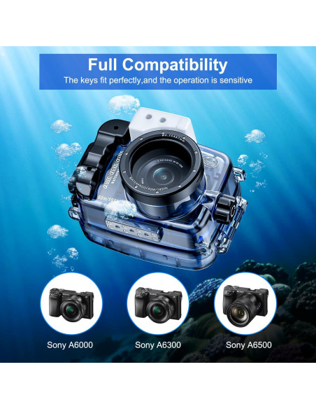 Carcasa impermeable Sea Frogs para Sony A6000 A6300 A6500 60m Carcasa impermeable Sea Frogs para Sony A6000 A6300 A6500 60m