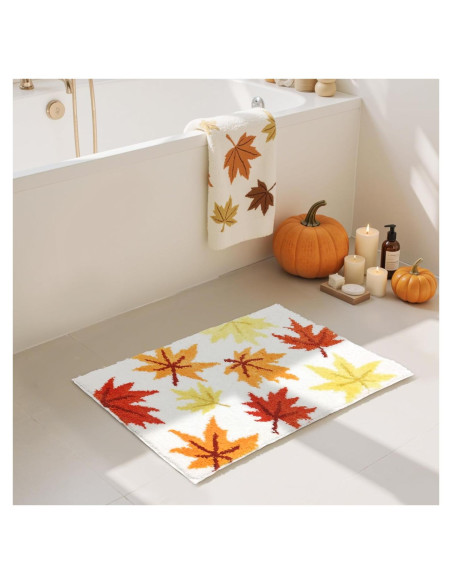 Alfombra de Baño Mocsicka 61x40cm Naranja Antideslizante Alfombra de Baño Mocsicka 61x40cm Naranja Antideslizante