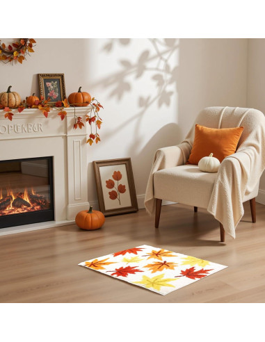 Alfombra de Baño Mocsicka 61x40cm Naranja Antideslizante