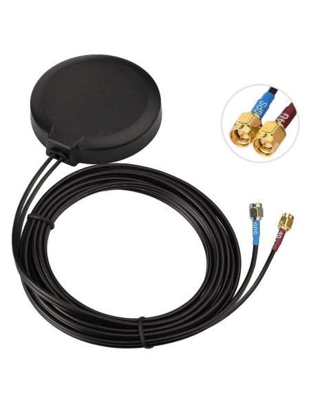 Antena GPS y 4G LTE Bingfu Magnética Adhesiva 3m Antena GPS y 4G LTE Bingfu Magnética Adhesiva 3m