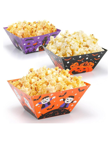 Cajas de Palomitas de Maíz Halloween 12 Piezas 18.5x9.9cm