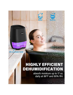 Deshumidificador portátil ASKULION 35oz automático silencioso 2