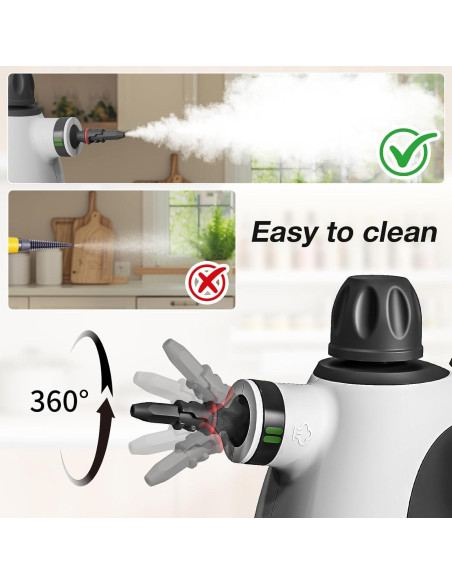 Limpiador de Vapor de Mano YONOOQ 1050W 12 Accesorios 350ml Limpiador de Vapor de Mano YONOOQ 1050W 12 Accesorios 350ml