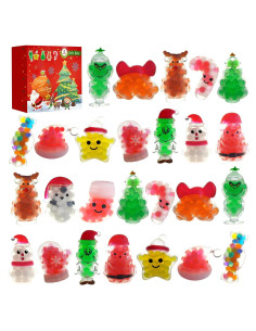 Pelotas Antiestrés Navideñas Squishy 28PCS - Juguetes Sensoriales