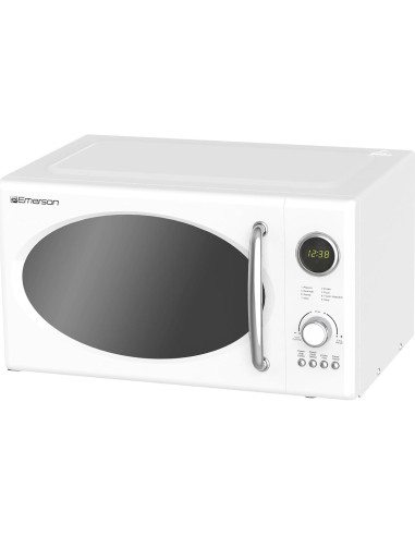 Microondas Retro Emerson MWRG0901W 0.9 Pies 800W con Parrilla