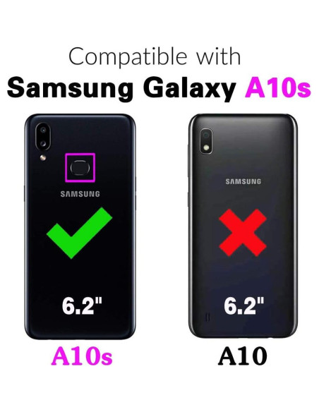 Funda de Cartera Asuwish para Samsung Galaxy A10S Azul Funda de Cartera Asuwish para Samsung Galaxy A10S Azul