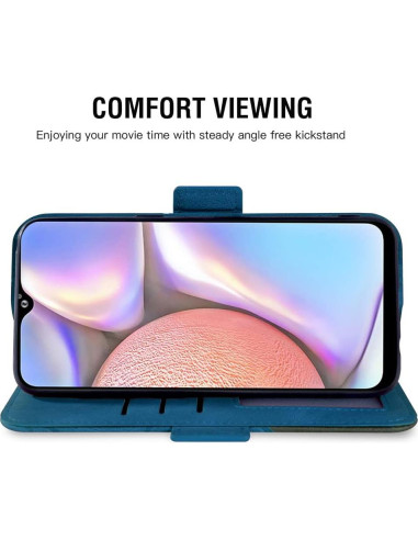 Funda de Cartera Asuwish para Samsung Galaxy A10S Azul