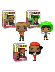 Conjunto Funko Pop! Rocks TLC - T-Boz, Left-Eye, Chilli