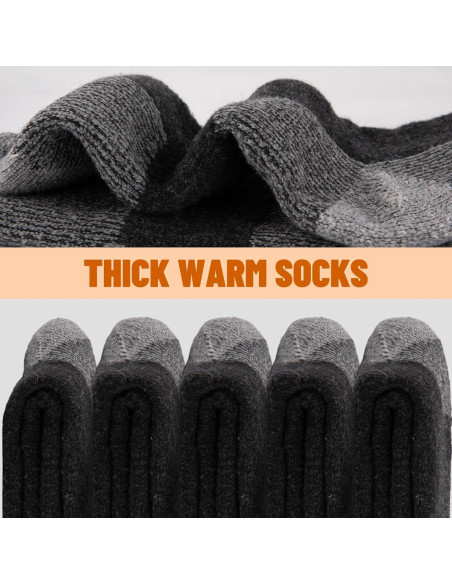 Calcetines Térmicos de Merino COOVAN - 5 Pares para Hombre Calcetines Térmicos de Merino COOVAN - 5 Pares para Hombre