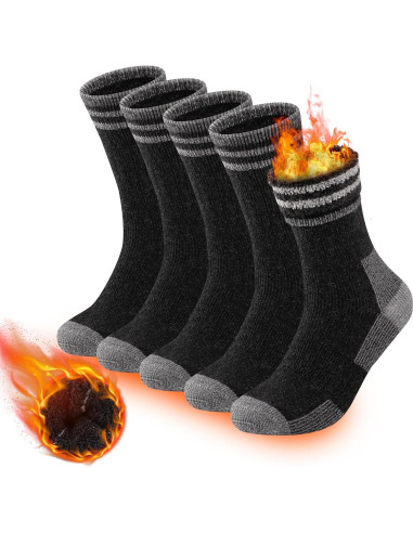 Calcetines Térmicos de Merino COOVAN - 5 Pares para Hombre