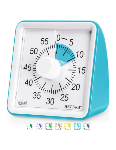 Temporizador Visual Secura 60 Minutos para Aula y Niños