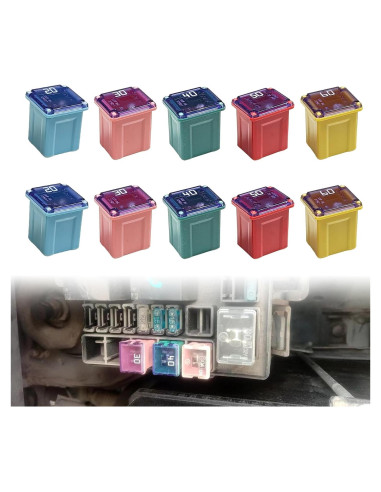 Kit de Fusibles Jcase Pleoos 10 Piezas 20A-60A para Autos