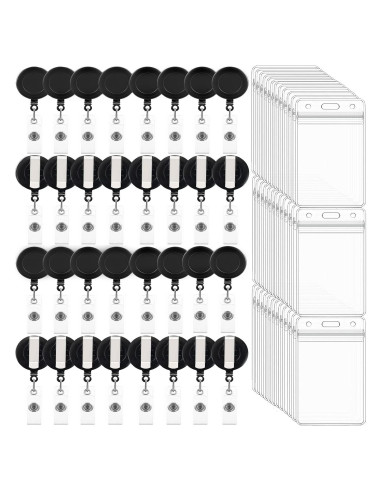 Paquete de 100 Clips Retráctiles Beieverluck para Identificación