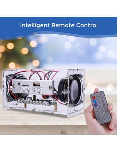 Kit de Altavoz Bluetooth DIY MiOYOOW con Luces LED Intermitentes
