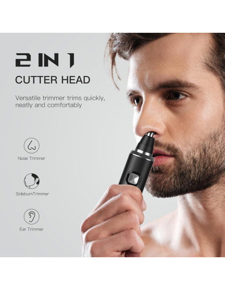 Recortador de Vello Nasal y Orejas Ginity 2 en 1 Recargable Recortador de Vello Nasal y Orejas Ginity 2 en 1 Recargable