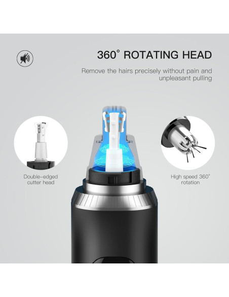 Recortador de Vello Nasal y Orejas Ginity 2 en 1 Recargable Recortador de Vello Nasal y Orejas Ginity 2 en 1 Recargable