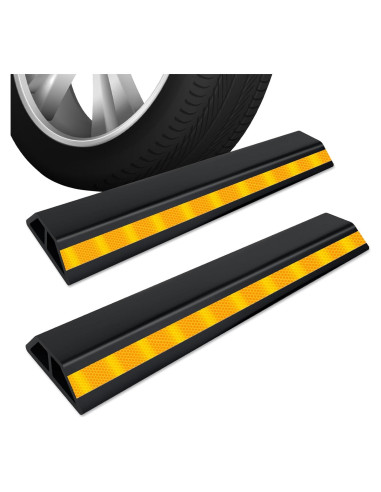 Tope de Estacionamiento HOXWELL 2 Pcs 45x17 cm Alta Visibilidad