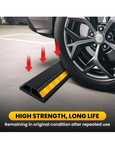 Tope de Estacionamiento HOXWELL 2 Pcs 45x17 cm Alta Visibilidad