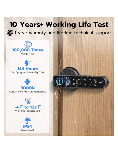 Cerradura Inteligente Anweller H1 con Huella Dactilar y Teclado - Negro Cerradura Inteligente Anweller H1 con Huella Dactilar y Teclado - Negro