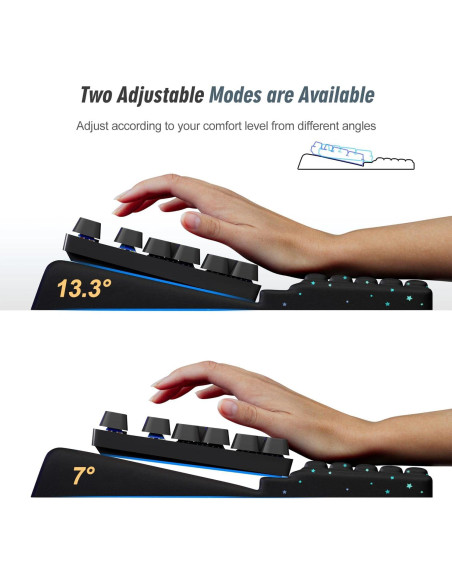 Soporte Ergonómico para Teclado Jinaply con Reposamuñecas Azul Soporte Ergonómico para Teclado Jinaply con Reposamuñecas Azul