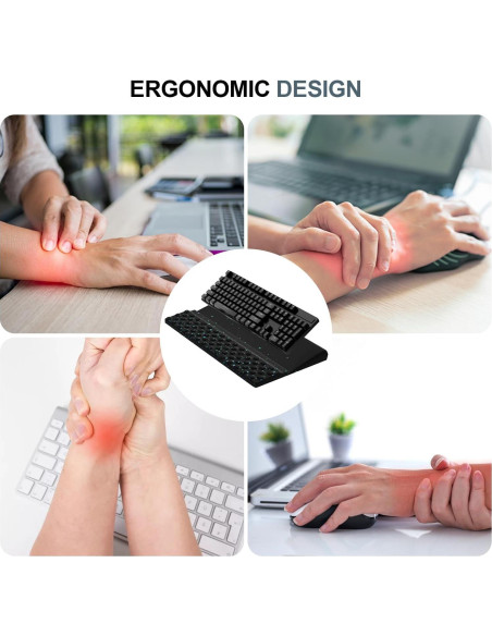 Soporte Ergonómico para Teclado Jinaply con Reposamuñecas Azul Soporte Ergonómico para Teclado Jinaply con Reposamuñecas Azul