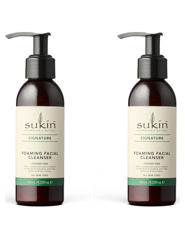 Limpiador Facial Espumoso Sukin 125 ml x 2 - Aloe Vera y Té Verde