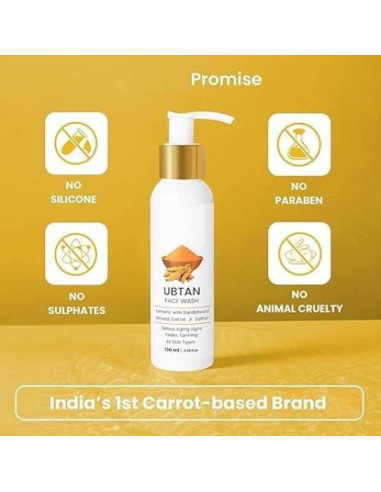 Limpiador Facial Ubtan Detan 100 ml - Reduce Bronceado y Anti-Envejecimiento