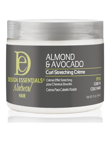 Crema Estiradora de Rizos Design Essentials 473ml Almendra Aguacate