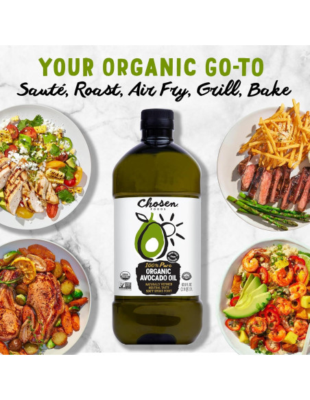 Aceite de Aguacate Orgánico Elegido Alimentos 2L - 100% Puro Aceite de Aguacate Orgánico Elegido Alimentos 2L - 100% Puro