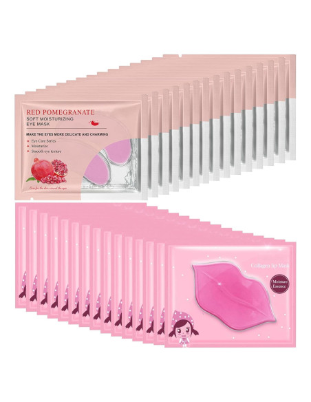 30 Mascarillas Hidratantes Labios y Ojos Felico - Colágeno 30 Mascarillas Hidratantes Labios y Ojos Felico - Colágeno