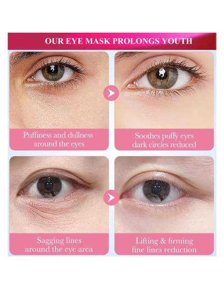 30 Mascarillas Hidratantes Labios y Ojos Felico - Colágeno 30 Mascarillas Hidratantes Labios y Ojos Felico - Colágeno