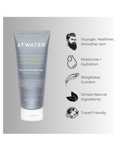 Kit de Cuidado Facial para Hombres ATWATER - Hidratante, Crema de Afeitar y Ojos