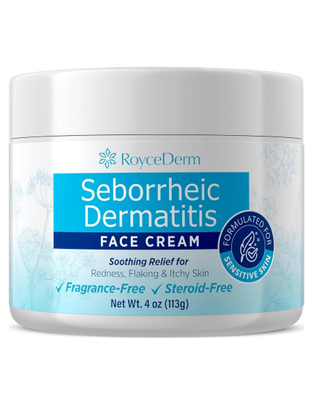 Crema Facial Roycederm 113g para Dermatitis Seborreica y Psoriasis - Hidratante Sin Esteroides Crema Facial Roycederm 113g para Dermatitis Seborreica y Psoriasis - Hidratante Sin Esteroides