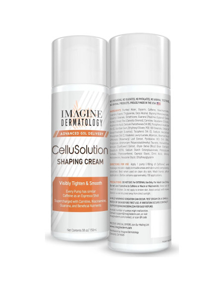 Crema Corporal CelluSolution Imagine Dermatology 150ml - Hidratante con Cafeína y Niacinamida Crema Corporal CelluSolution Imagine Dermatology 150ml - Hidratante con Cafeína y Niacinamida