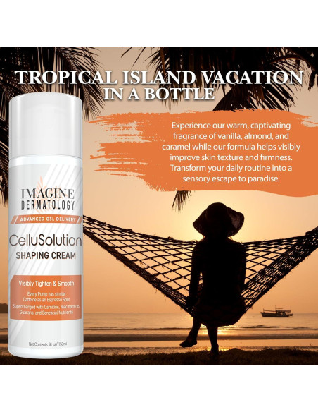 Crema Corporal CelluSolution Imagine Dermatology 150ml - Hidratante con Cafeína y Niacinamida Crema Corporal CelluSolution Imagine Dermatology 150ml - Hidratante con Cafeína y Niacinamida