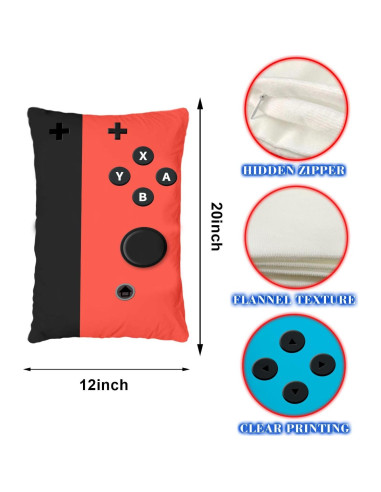 Juego de 2 Fundas de Almohada Decorativas Undergo - Gaming 50.8x30.5cm