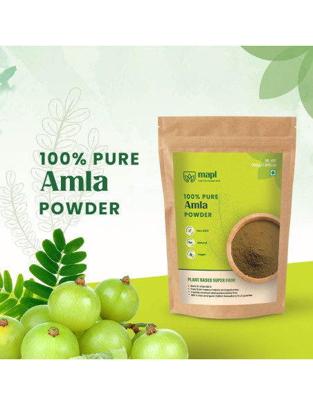 Polvo de Amla Orgánico MAPL 200 g - Superalimento para Cabello y Piel Polvo de Amla Orgánico MAPL 200 g - Superalimento para Cabello y Piel