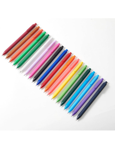 Bolígrafos de Gel Kaco PURE Multicolor 0.5mm Set 20 Piezas