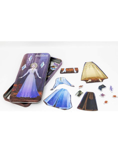 Lata de Muñecas Magnéticas Disney Frozen 2 Anna y Elsa 23 Piezas 2