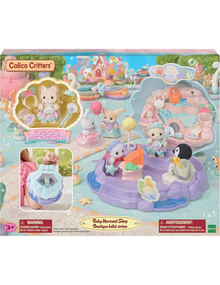 Tienda de Sirenas Bebé Calico Critters con Accesorios Tienda de Sirenas Bebé Calico Critters con Accesorios