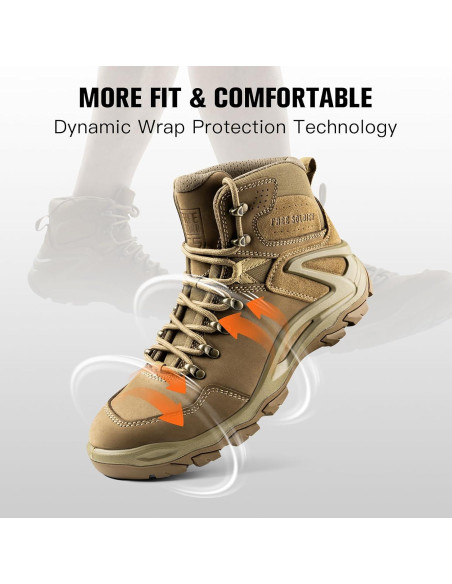 Botas Tácticas Impermeables Free Soldier para Hiking 11 Marrón Botas Tácticas Impermeables Free Soldier para Hiking 11 Marrón