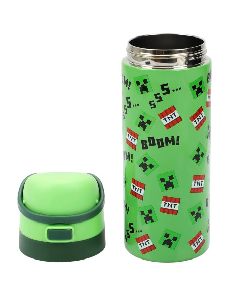 Botella de Agua Acero Inoxidable Bioworld Minecraft 710 ml Botella de Agua Acero Inoxidable Bioworld Minecraft 710 ml