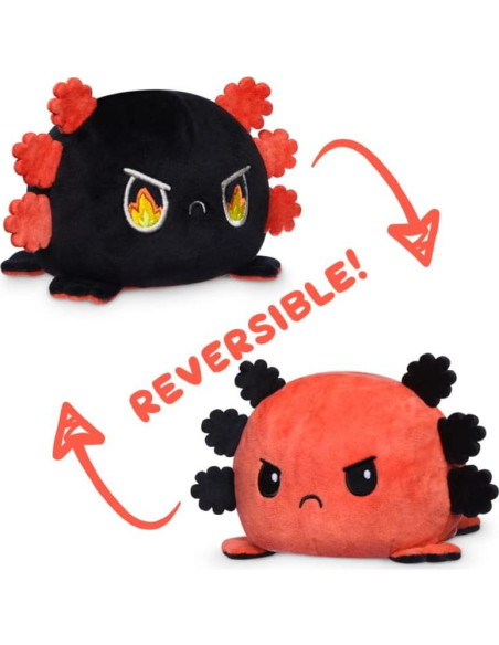 Axolote de Peluche Reversible TeeTurtle - Rojo Enojado - 10 cm Axolote de Peluche Reversible TeeTurtle - Rojo Enojado - 10 cm