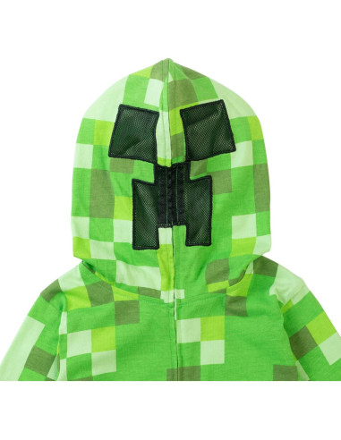 Disfraz Overol Creeper Minecraft Niños 7-8 Años Verde