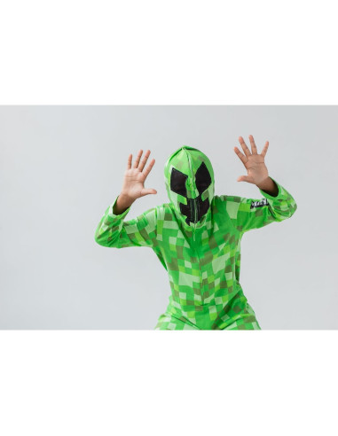 Disfraz Overol Creeper Minecraft Niños 7-8 Años Verde