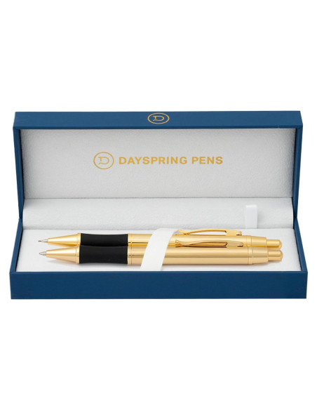 Conjunto de Plumas y Lápiz Dayspring Pens Oro 18k - 0.7mm Conjunto de Plumas y Lápiz Dayspring Pens Oro 18k - 0.7mm