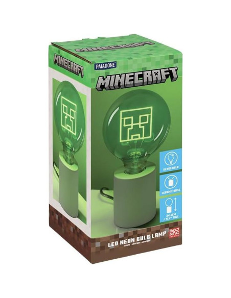 Lámpara de Neón LED Creeper Minecraft Paladone E27 Verde Lámpara de Neón LED Creeper Minecraft Paladone E27 Verde