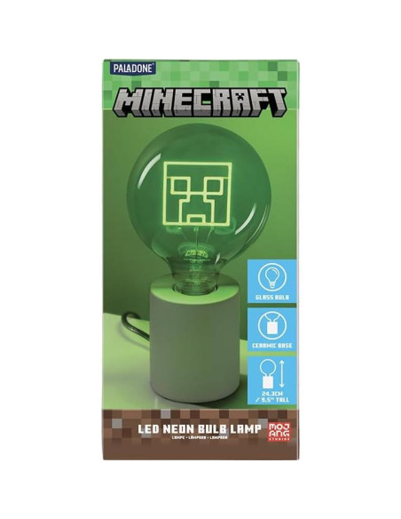Lámpara de Neón LED Creeper Minecraft Paladone E27 Verde Lámpara de Neón LED Creeper Minecraft Paladone E27 Verde