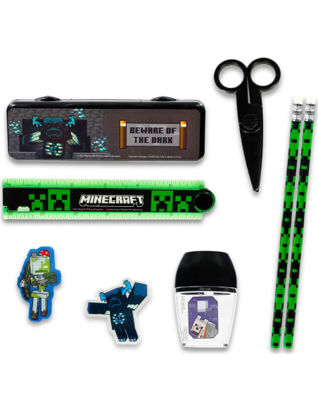 Conjunto de Suministros Escolares Minecraft - 14 Piezas Conjunto de Suministros Escolares Minecraft - 14 Piezas