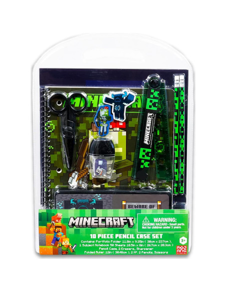 Conjunto de Suministros Escolares Minecraft - 14 Piezas Conjunto de Suministros Escolares Minecraft - 14 Piezas